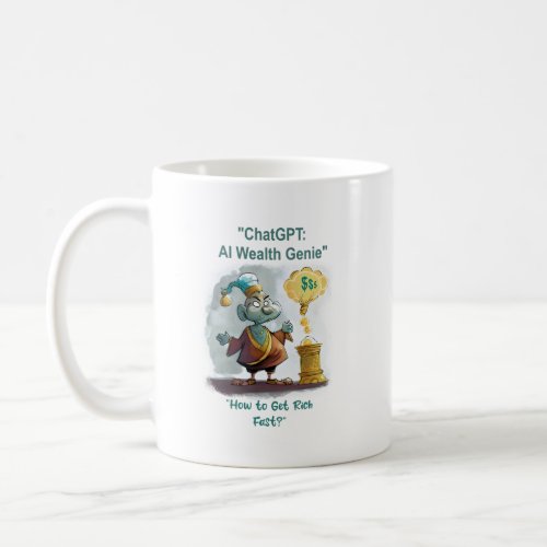 ChatGPT AI Wealth Genie AI Funny Joke Coffee Mug