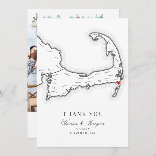 Chatham Bars Inn Cape Cod Wedding Photo Thank You Card