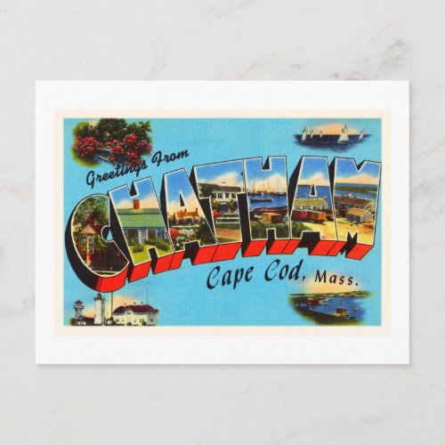 Chatham Cape Cod Massachusetts MA Travel Souvenir Postcard