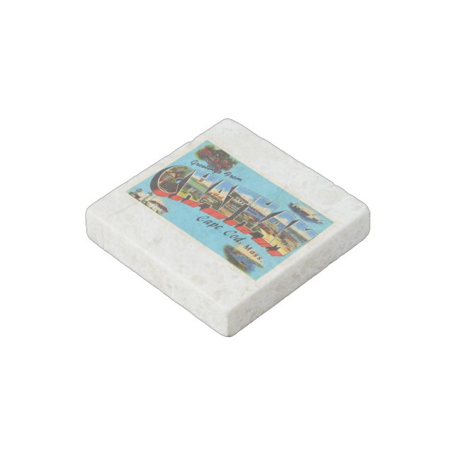 Chatham Cape Cod Massachusetts MA Travel Souvenir Stone Magnet (Angled)
