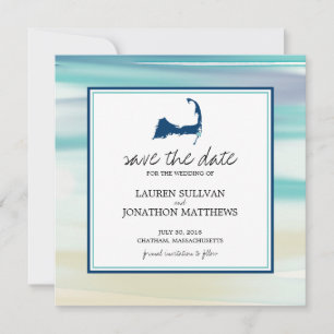 Chatham Cape Cod Ocean Watercolor Save the Date