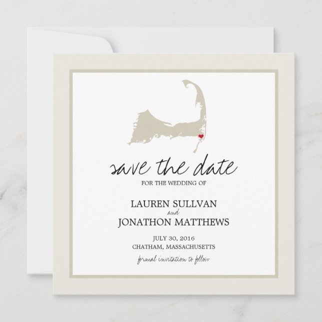 Chatham Cape Cod Wedding Save the Date (Front)