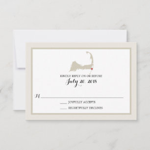 Chatham Cape Cod with heart Wedding RSVP