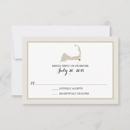 Chatham Cape Cod with heart  Wedding RSVP