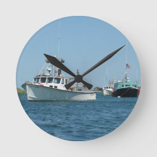 Chatham Harbor Boats Round Clock