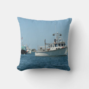 Chatham Harbor Boats Throw Pillow