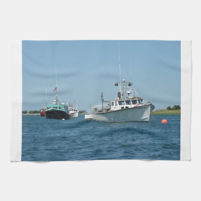 Chatham Harbor Boats Towel (Horizontal)