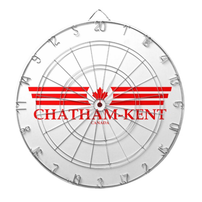 CHATHAM-KENT DARTBOARD WITH DARTS (Front)