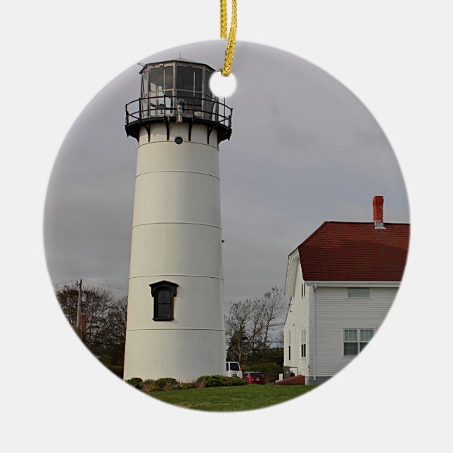 Chatham Light Ceramic Ornament (Front)