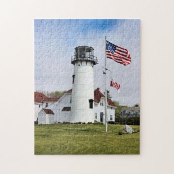 Chatham Lighthouse  Cape Cod Ma Jigsaw Puzzle by LighthouseGuy at Zazzle