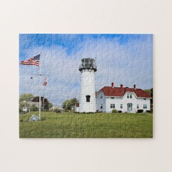Chatham Lighthouse  Cape Cod Massachusetts Jigsaw Puzzle by LighthouseGuy at Zazzle