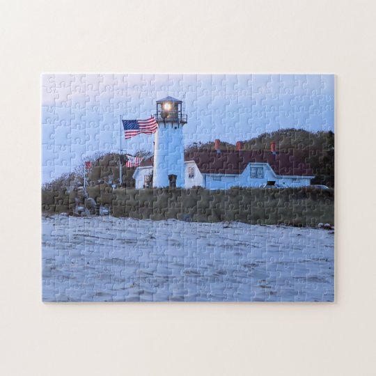 Chatham Lighthouse, Cape Cod Massachusetts Jigsaw Puzzle | Zazzle.com