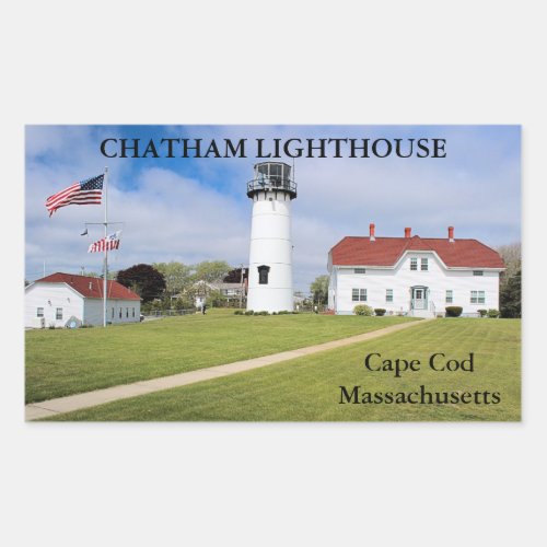 Chatham Lighthouse Cape Cod Massachusetts Rectangular Sticker