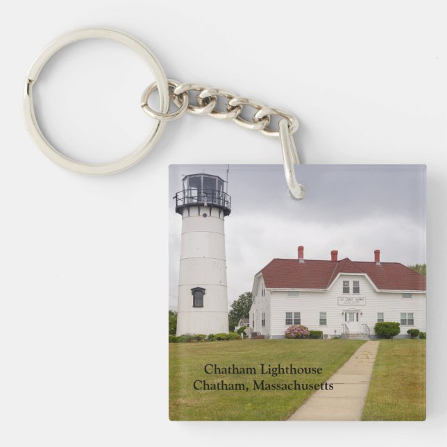 Chatham Lighthouse in Chatham Massachusetts Keychain (Front)