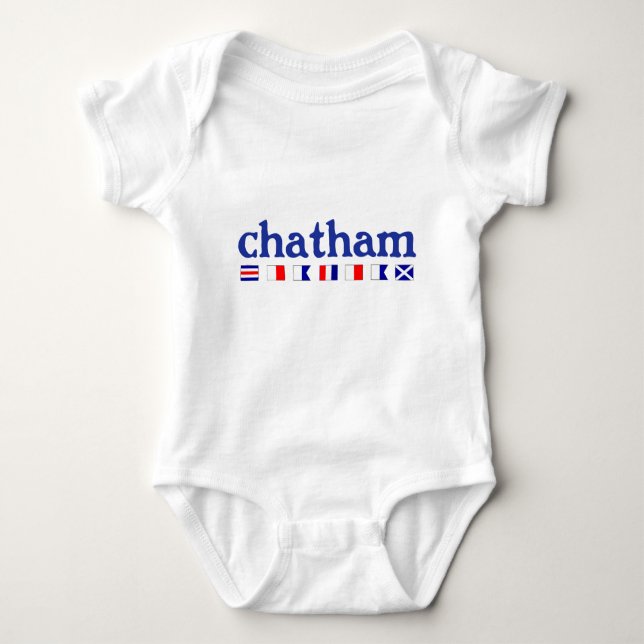 Chatham, MA - Maritme Spelling Baby Bodysuit (Front)