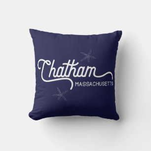 Chatham Massachusetts Nautical Throw Pillow