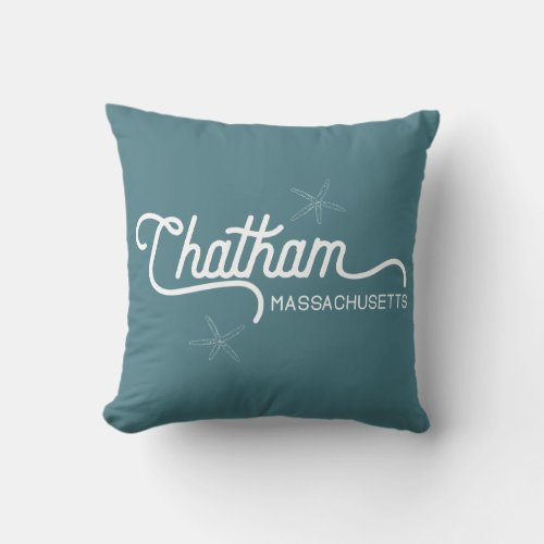 Chatham Massachusetts Nautical Throw Pillow
