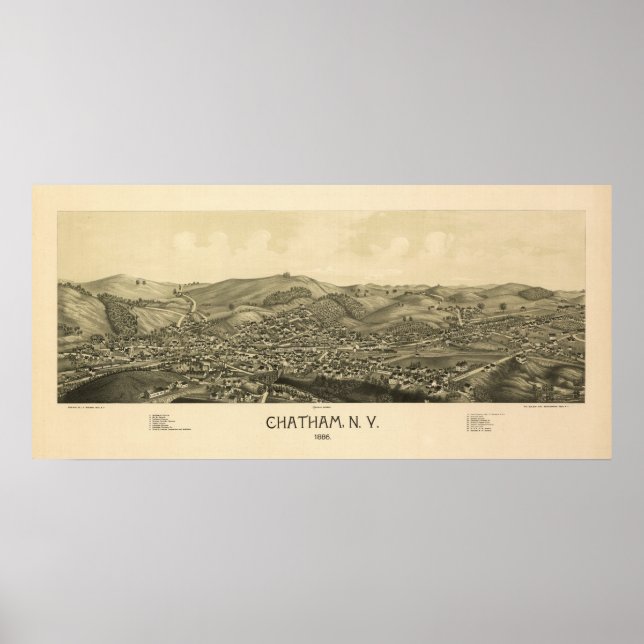 Chatham NY 1886 Poster (Front)