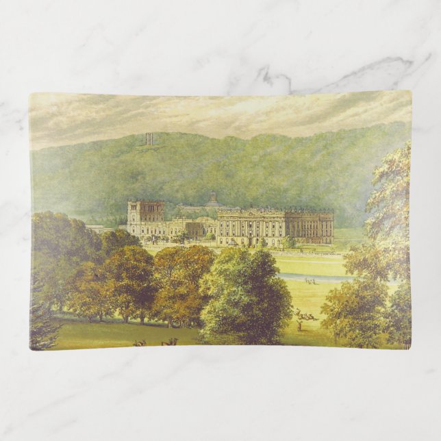 Chatsworth Derbyshire Jane Austen Darcy Pemberly Trinket Tray (Front)