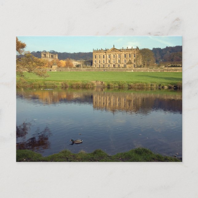 Chatsworth House in Derbyshire, England Postcard (Front)