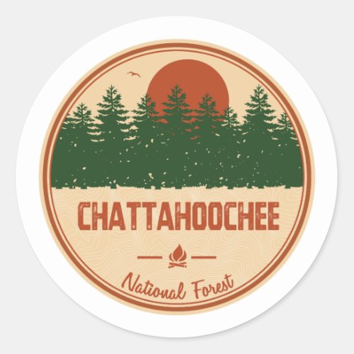 Chattahoochee National Forest Classic Round Sticker