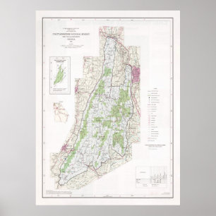 Chattahoochee National Forest Map (1982)  Poster