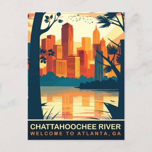 Chattahoochee  River Atlanta Georgia Travel Postcard