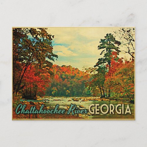 Chattahoochee River Georgia Postcard