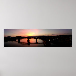 Chattanooga at Sunset Panoramic Poster