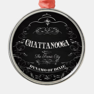 Chattanooga City Tennessee Art - The Scenic City Metal Ornament