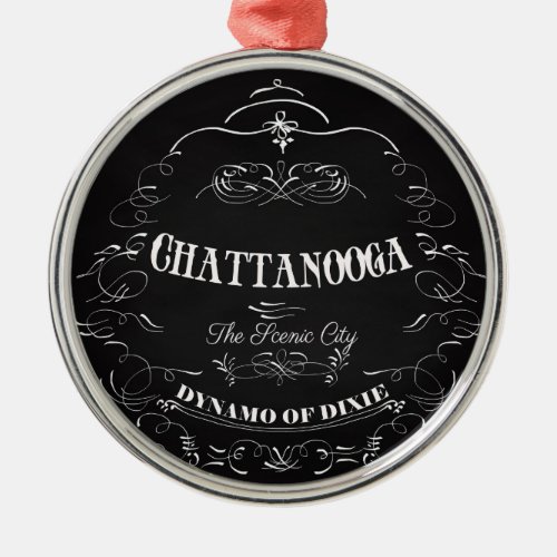 Chattanooga City Tennessee Art  _ The Scenic City Metal Ornament