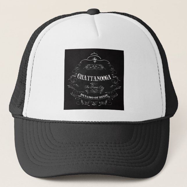 Chattanooga City Tennessee Art  - The Scenic City Trucker Hat (Front)