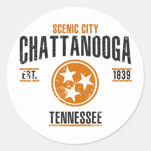 Chattanooga Classic Round Sticker