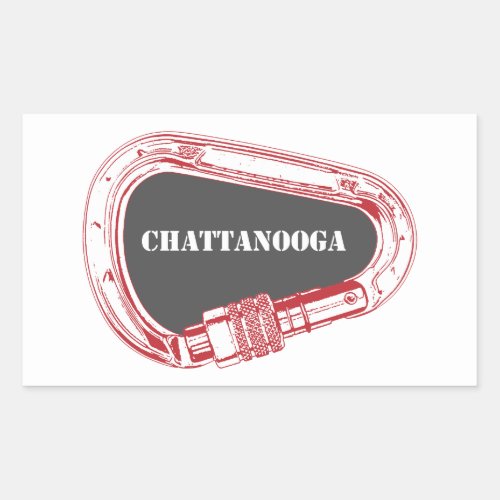 Chattanooga Climbing Carabiner Rectangular Sticker
