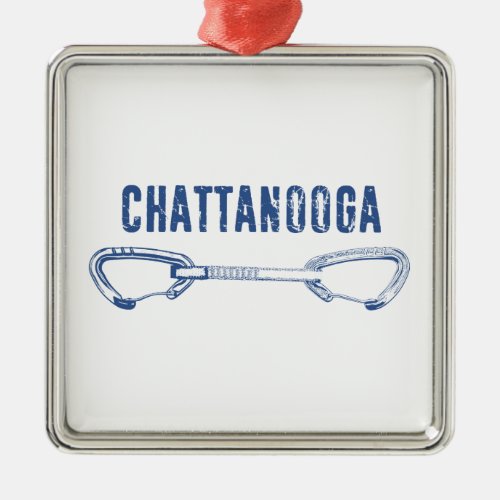 Chattanooga Climbing Quickdraw Metal Ornament