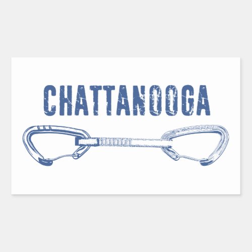 Chattanooga Climbing Quickdraw Rectangular Sticker