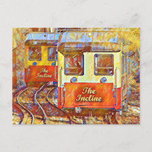 Chattanooga Incline Railway Midpoint Painting Postcard