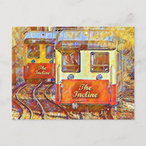 Chattanooga Incline Railway Midpoint Painting Postcard