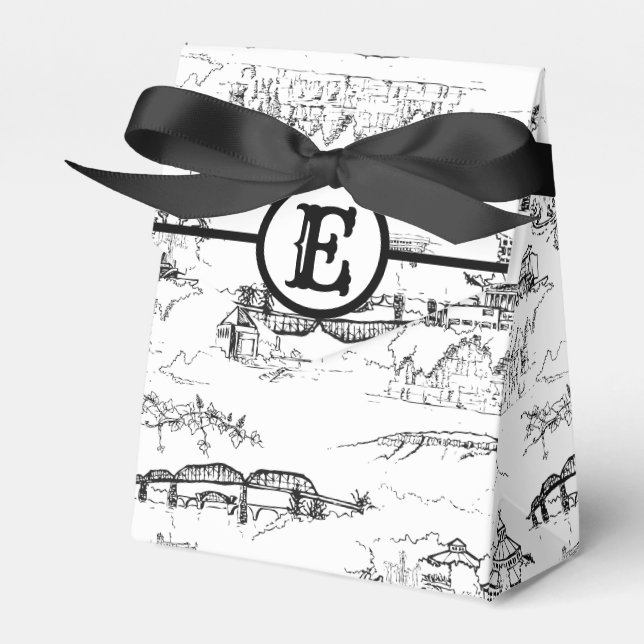Chattanooga Monogram Favor Box (Front Side)