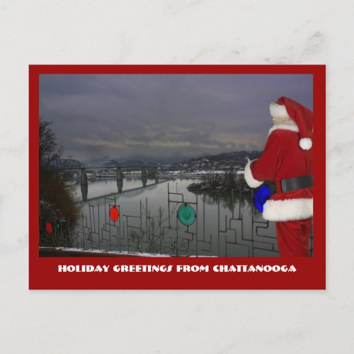 Chattanooga Santa Holiday Postcard