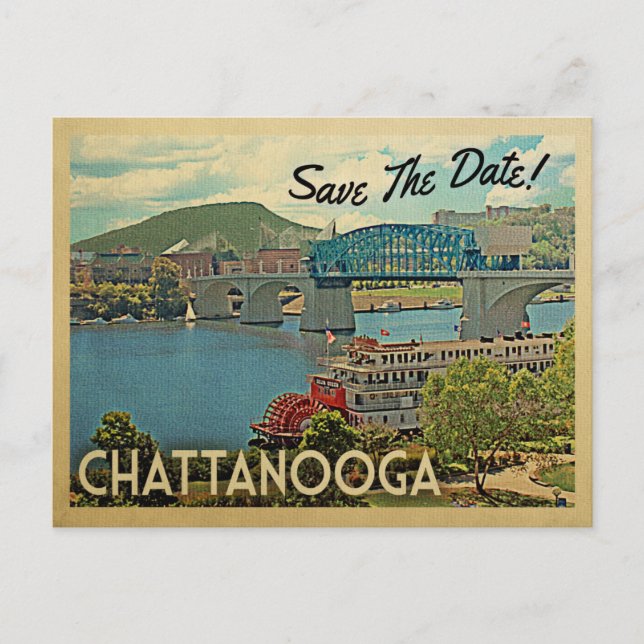 Chattanooga Save The Date Tennessee Announcement Postcard (Front)