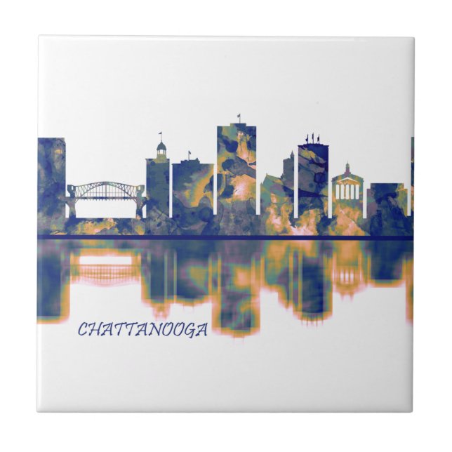 Chattanooga Skyline Ceramic Tile (Front)