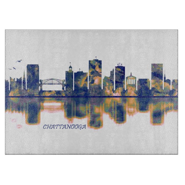 Chattanooga Skyline Cutting Board (Front)
