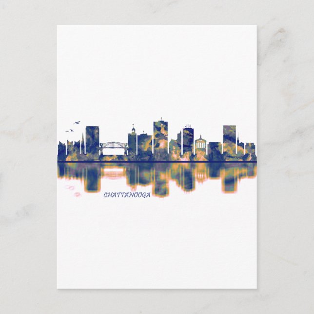 Chattanooga Skyline Holiday Postcard (Front)