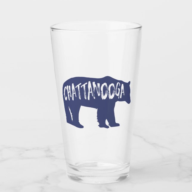 Chattanooga Tennessee Bear Glass (Front)