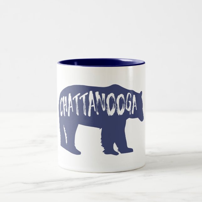 Chattanooga Tennessee Bear Two-Tone Coffee Mug (Center)