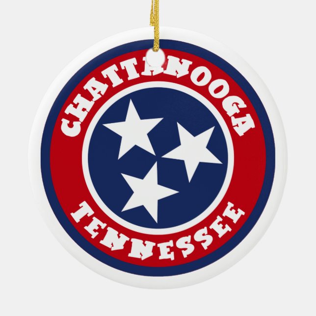 Chattanooga, Tennessee Ceramic Ornament (Back)