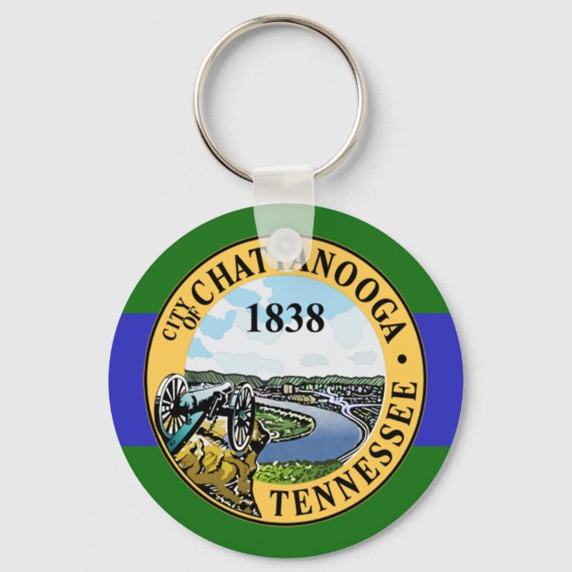 Chattanooga (Tennessee) City flag Keychain (Front)