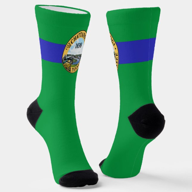 Chattanooga (Tennessee) city flag  Socks (Angled)