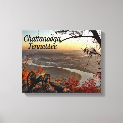 Chattanooga Tennessee from Lookout Mountain Canvas